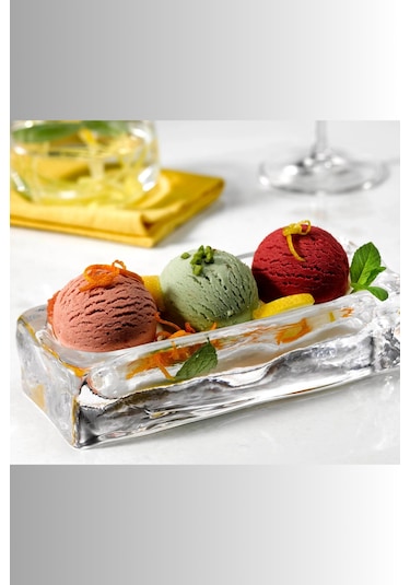 Nude 25368 Ice Cube Dondurma Servis Tabağı Kristal, 18 Cm