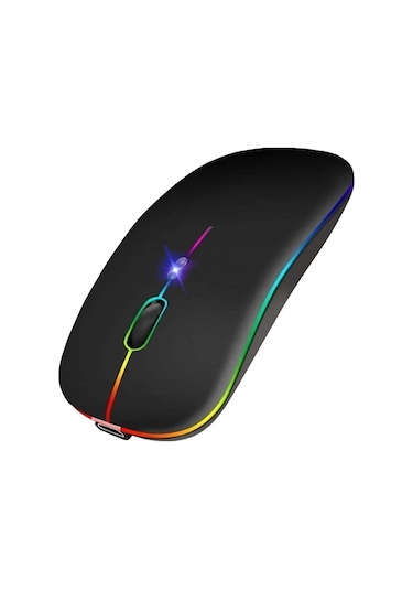 Maxgo 3147 Kablosuz Wireless 2.4g Bluetooth Sessiz Mouse Şarj Edilebilir Rgb Renkli Ergonomik Tasarımlı