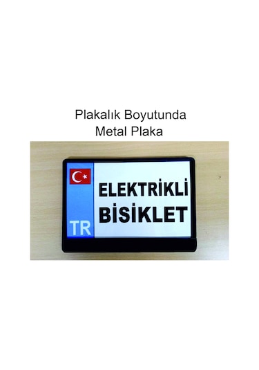 Metal Plakalık Boyutunda Elektrikli Bisiklet Tabelası