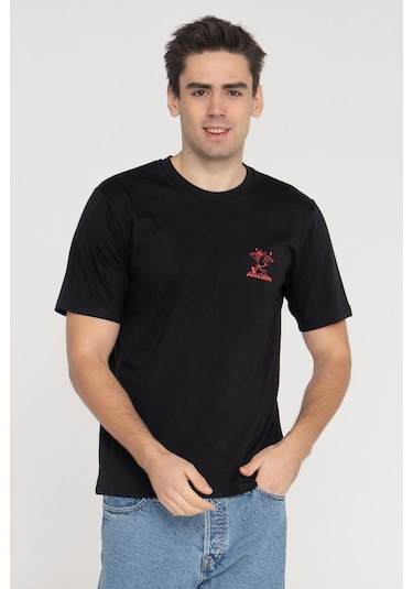 Jack & Jones Erkek Gögüs Logo Baskili %100 Pamuk Tişört - Walk - 12289737 Black Siyah Jack & Jones Erkek Gögüs Logo Baskili %100 Pamuk Tişört - Walk - 12289737 Black Siyah