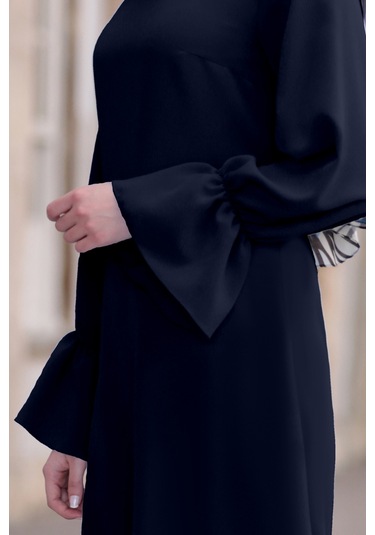 Leman Büyük Beden Tesettür Tunik Lacivert