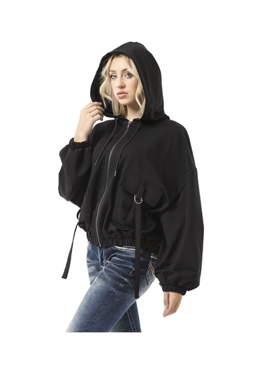 Cipo & Baxx Wl368 Hoodıe Sweatjacket Black