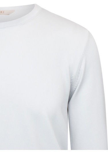 Gri Regular Fit Bisiklet Yaka Rayon Triko Kazak 29594 Gri