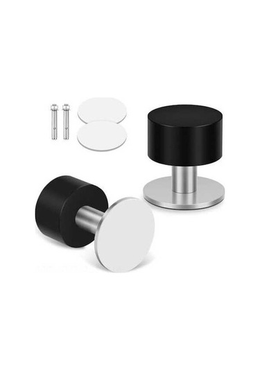 Pazly Kendinden Yapışkanlı Kapı Durdurucu - Paslanmaz Çelik, Ses Yalıtım, 2'li Paket