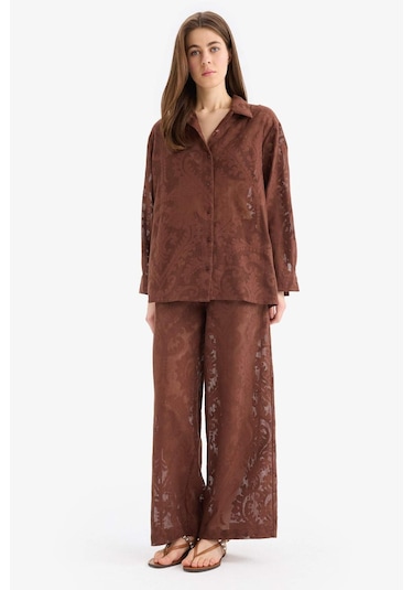 DeFacto Dantelli Esnek Belli Beyaz Plaj Pantolonu-Fall in Love D9767AX25SMBN319