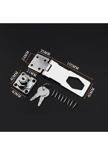 Mufunye Kapı Kilidi Mandalı Anahtarlı Dolap Kilitleri Kilit Krom Kaplamalı Garaj Kapısı Kilit Zımba Güvenlik Kilidi