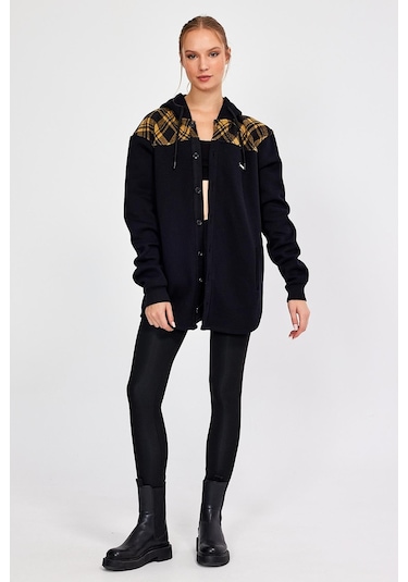 Alexander Gardi Alexandergardı Kapüşonlu Düğmeli Oversize Oduncu Sweatshirt E22-61500 001