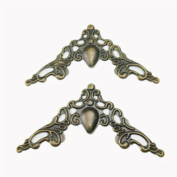 Globalbloom 40 Adet Metal Köşe Braketi, Gümüş Renk, Dekoratif Mobilya Koruması