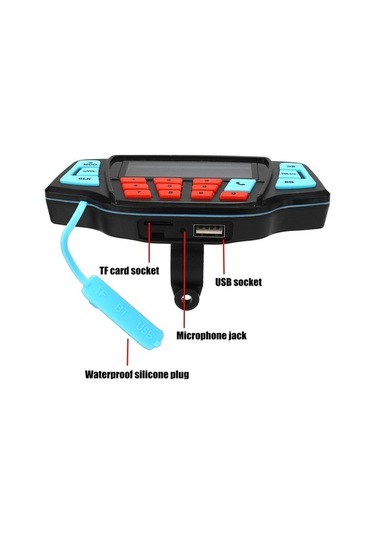 Artfulabode Bluetooth Hoparlör Motosiklet Gidonu Mp3 Çalar Bt Hoparlör Çalar Saat Fm Radyo Ses Stereo Sistemi