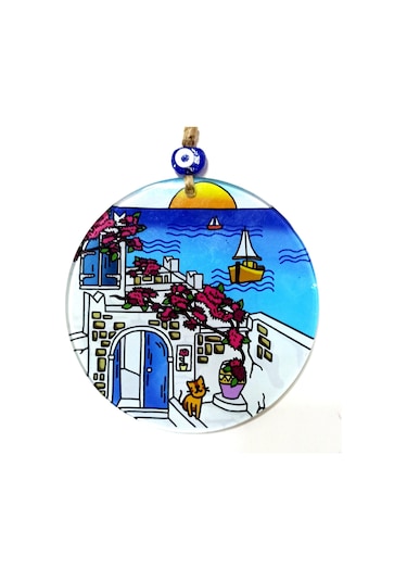 Kedili Hayal Evi 15 Santimetre Füzyon Cam Duvar Dekoru