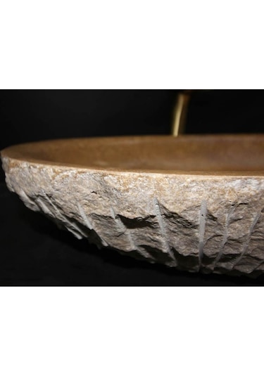 Noche Traverten Tasarım Patlatma Lavabo