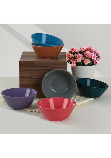 Keramika Mixed Hitit Çorba Kasesi 14 Cm 6 Adet - 406/620