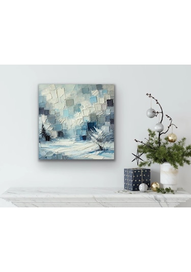 Kış Mevsimi Kanvas Tablo 60x60cm