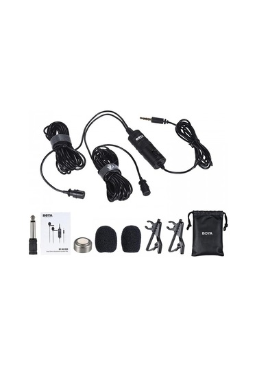 Boya BY-M1DM Çok Yönlü İkili Yaka Mikrofonu