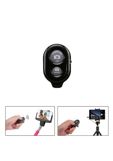 Bluetoothlu Uzaktan Fotoğraf Çekim Kumandası Siyah - Al4805