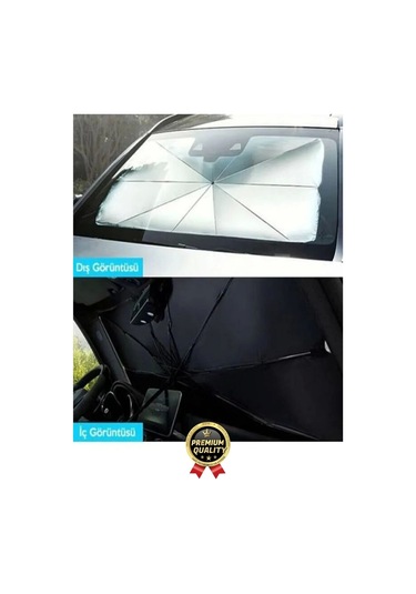 Özel Üretim Dayanıklı Titanyum Gümüş Kaplama Uv Geçirmez Tüm Araçlar Araba Ön Cam Şemsiye Güneşlik