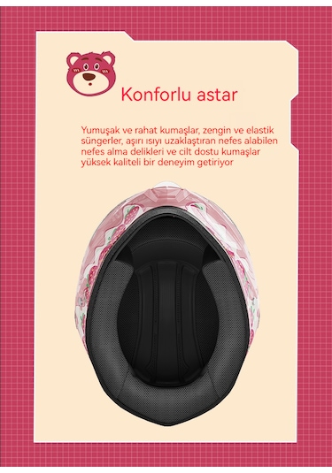 Eternal Luck Qk601 Sarı Ördek Desenli Tam Kapalı Çocuk Kaskı