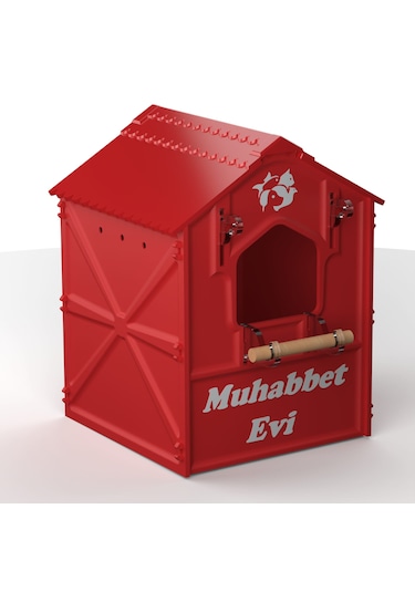 Plastik Kuş Yuvalığı Demonte 15x15x20 Kırmızı