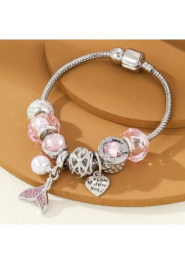 Made With Love Pink Aşk Charmlı Bileklik