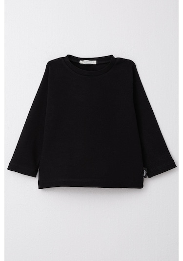 Breeze Erkek Çocuk Uzun Kollu Tişört Basic 1-4 Yaş, Siyah-siyah Siyah