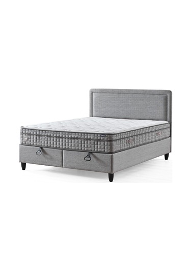 Melisa Çift Kişilik Sandıklı Baza Antibakteriyel Ortopedik Paket Yaylı Visco Yatak 3 Lü Set 150 x 200