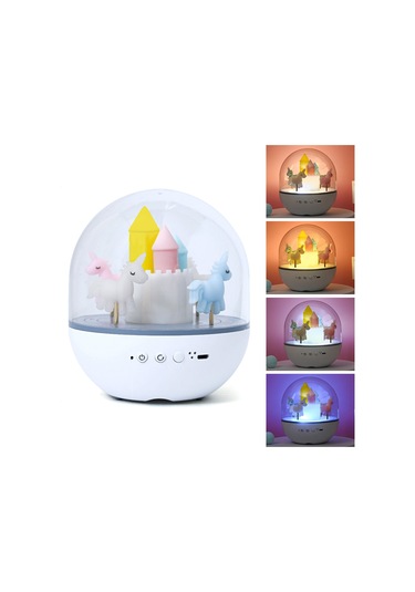 Mufunye Odalar İçin Romantik Carousel Lambası - Yumuşak Işık, Çocuklar İçin Gece Lambası, Rahatlatıcı Vibe Diğer