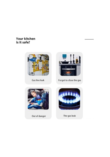 Novahub Wifi Gaz Alarmı - Tuya Uygul. İle Akıllı Dedektör, Sesli Uyarı, Renkli Ekran, Karavanlar İçin