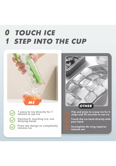 Dianziye Yeni Nesil Tek Tık Açık 6'lı Buzluk - Evde Kullanıma Uygun, Gıda Grubu Malzeme, Spill Proof Kapaklı, 2 Adet Yeşil+turuncu Çok Renkli