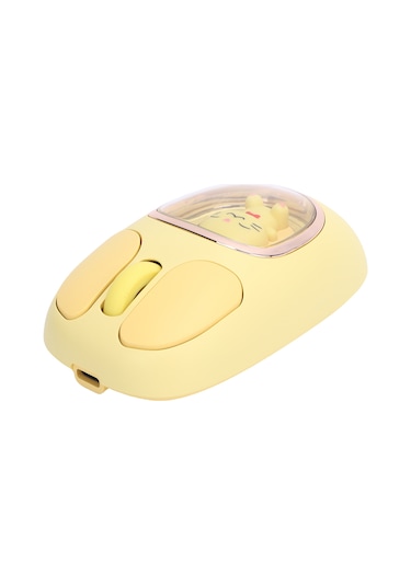 Xindoker Mor Rengli Kablosuz Fare, Üç Mod 2.4g+bt3.0+bt5.0 Bağlantı, Sessiz Tıklama, Rgb Arka Işık, Type-c Şarjlı, Sevimli Figürlü Ergonomik Tasarım