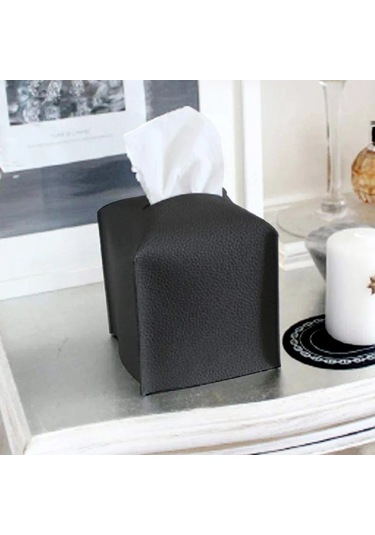 L-beyaz-yaratıcı Yatak Odası Oturma Odası Deri Doku Kutusu Büyük Banyo Mutfak Rulo Kağıt Saklama Kutusu Peçetelik Ev Araba Dekorasyon