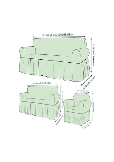 Bürümcük Koltuk Kanepe Çekyat Örtüsü Koltuk Kılıfı 3 3 1 11