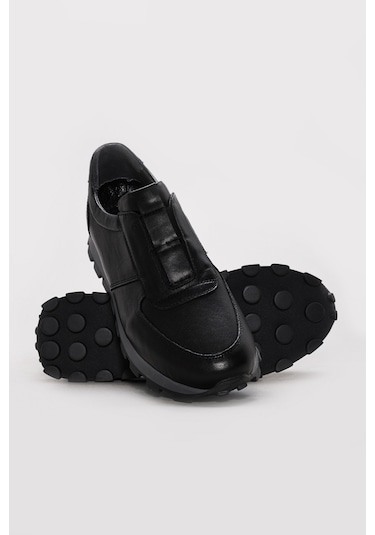 Fast Step Hakiki Deri Erkek Casual Ayakkabı 154ma708-1 Siyah