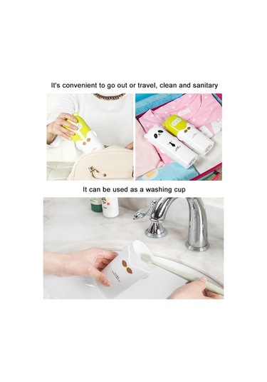 Sones Açık Hava Seyahat Kamp Havlu Diş Fırçası Diş Macunu Çoklu Kapak Saklama Kutusu Pembe Domuz Diğer