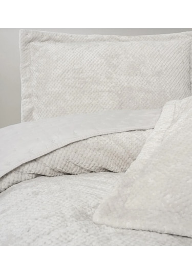 Cotton Box Softnest Boleta Taş Çift Kişilik Yatak Örtüsü Kirli Beyaz