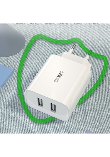 WK WP-U51 2.1A Hızlı Şarj Çift USB Bağlantı Noktalı Şarj Cihazı