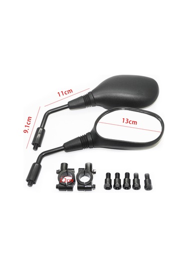 Gajeena Motorsiklet Atv Elektrikli Araçlar İçin Dayanıklı Abs Arka Görüş Aynası - Yüksek Netlikli Cam Lensli, Tüm Hava Koşullarında Uygun