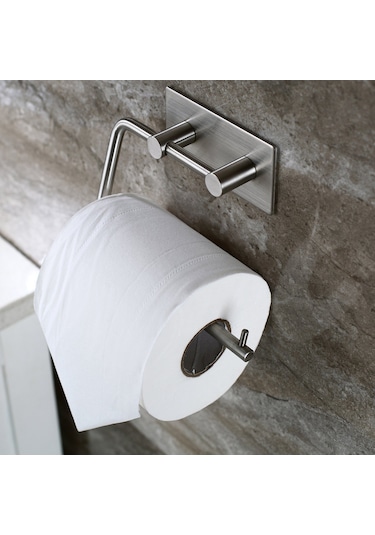 Deltahome Paslanmaz Çelik Tuvalet Kağıdı Standı Aparatı Inox. Metalik