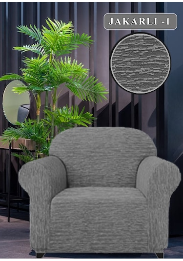 Koltuk Örtüsü Koltuk Kılıfı Streç Lastikli Esnek Gri