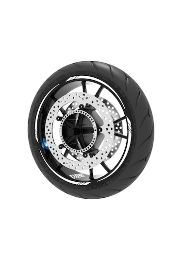 Floresan Beyaz 4 Parçalı Keskin Jant Şeridi Sticker Çınar Extreme