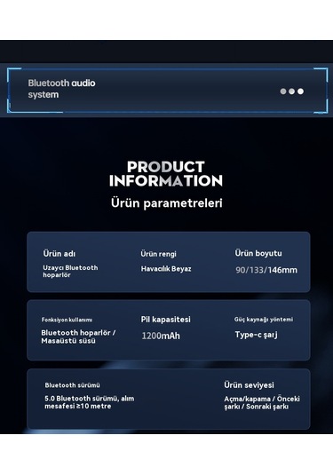 Bluetooth Astronaut Kablosuz Usb Hoparlör Ağır Bas Hıfı Ses Kalitesi