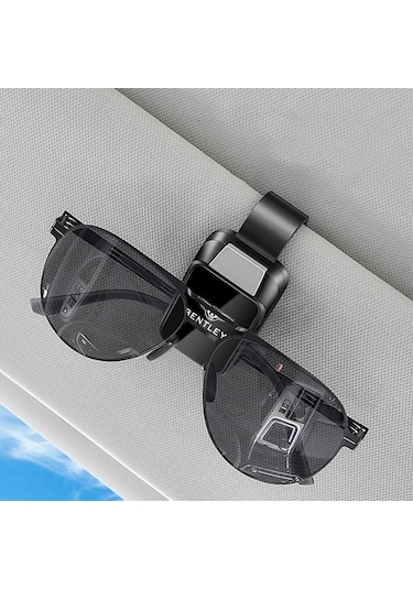 Bentley Mulsanne Ewb Lwb İçin Araba Güneşlik Gözlük Tutucu Klips, Gözlük Lensleri Korur Visor Askı Güneş Gözlüğü Bilet Kartı Organizatör, Siyah