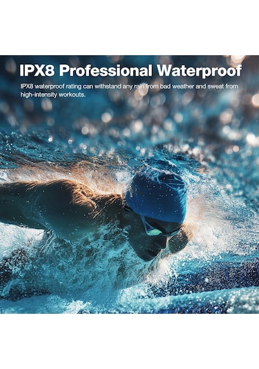 Blitzwolf Bw-bts10 Ows Ipx8 Su Geçirmez Kemik İletimli Open-ear Spor Kulaklık - Siyah K