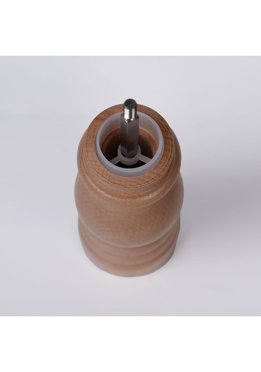 Naturel Ahşap Tuz Ve Karabiber El Değirmeni Öğütücü Grinder 18 Cm Açık Kahverengi