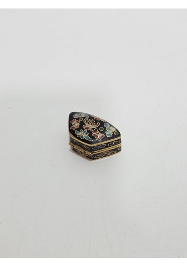 Antika Cloisonne Minyatür Kutu 4,1x2,4cm 116