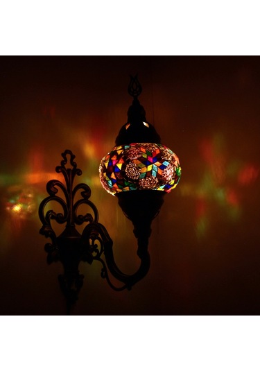 Dekoratif RENKLİ DESENLİ DUVAR LAMBASI APLİK EL YAPIMI