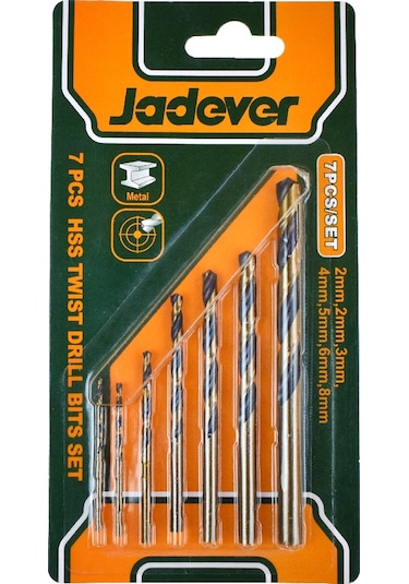 Jadever 7 Parça Hss Twist Matkap Uç Seti, Metal Ve Ahşap İçin, 2-6 Mm