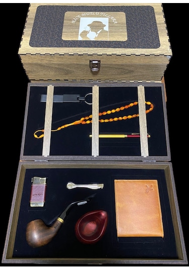 Pipsan Pipo Ahlat Ağacı Balsa Filitreli Çakmaklı Cüzdan Anahtarlık Tesbih Set 605737-539255