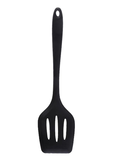 Qerhome 5 Parça Tamamı Silikon Yanmaz Yapışmaz Silikon Mutfak Seti Siyah