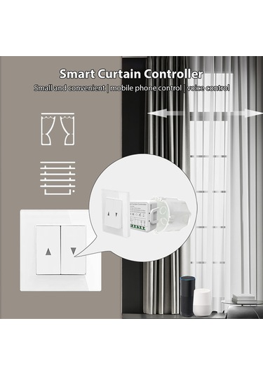 Suofeng Zigbee Akıllı Perde Kontrolörü - 3a Zamanlayıcı Ve Ses Kontrollü, Ev/otel/apartman İçin Tuya Uyumlu, 1 Adet