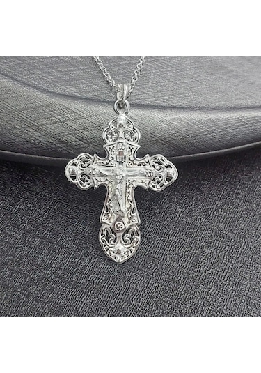 925 Ayar Gümüş Hac Unisex Kolye Gümüş